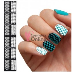 Stickere 3D sablon cu modele pentru unghii Cod F1201